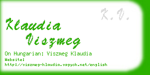 klaudia viszmeg business card